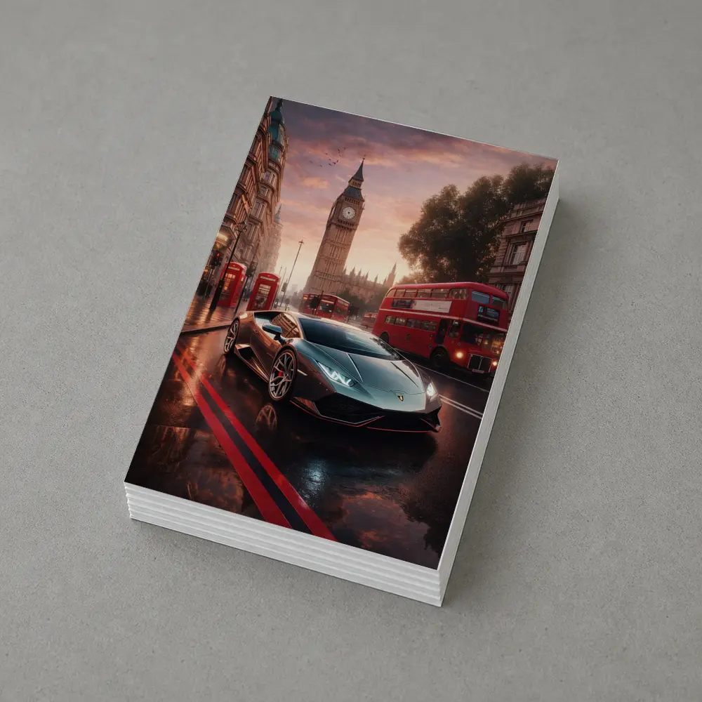 Lamborghini Huracan London Big Ben Street – Postcards