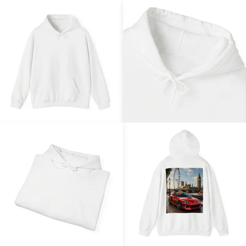 Toyota Celica Red Car London Landmark – Hoodies