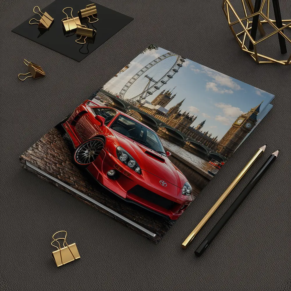 Toyota Celica Red Car London Landmark – Notebooks