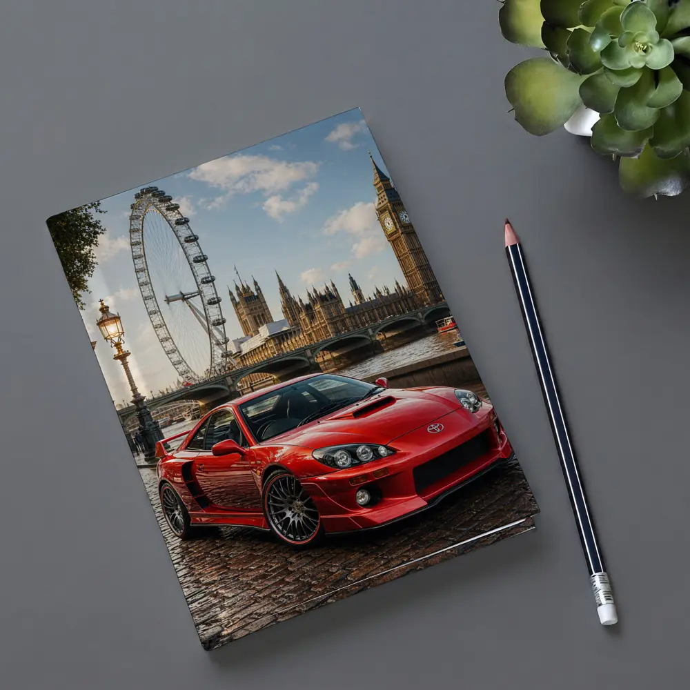 Toyota Celica Red Car London Landmark – Notebooks