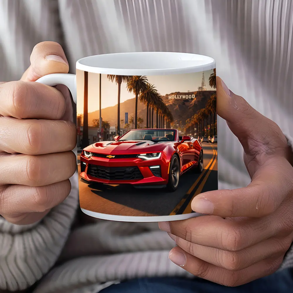 Chevrolet Camaro Red Convertible Hollywood Boulevard – Mugs