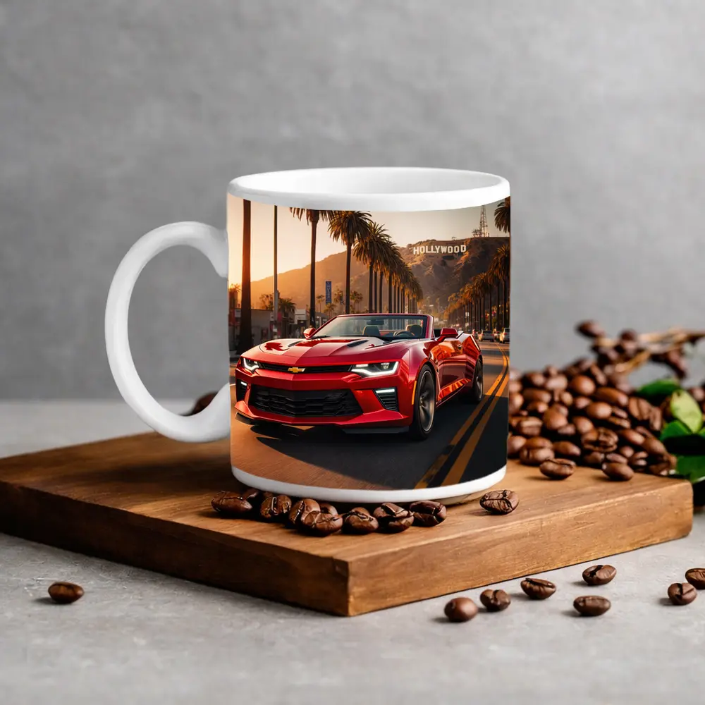 Chevrolet Camaro Red Convertible Hollywood Boulevard – Mugs