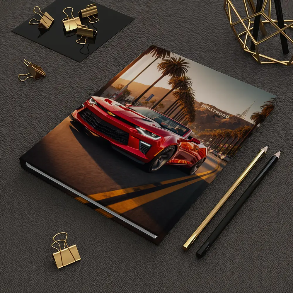 Chevrolet Camaro Red Convertible Hollywood Boulevard – Notebooks