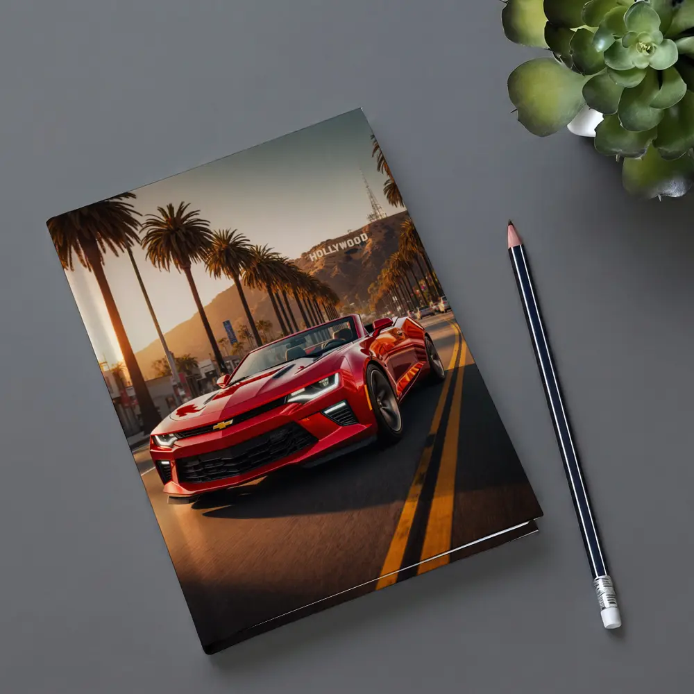 Chevrolet Camaro Red Convertible Hollywood Boulevard – Notebooks
