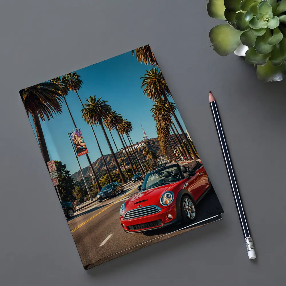 Red Mini Cooper Convertible Hollywood Los Angeles – Notebooks