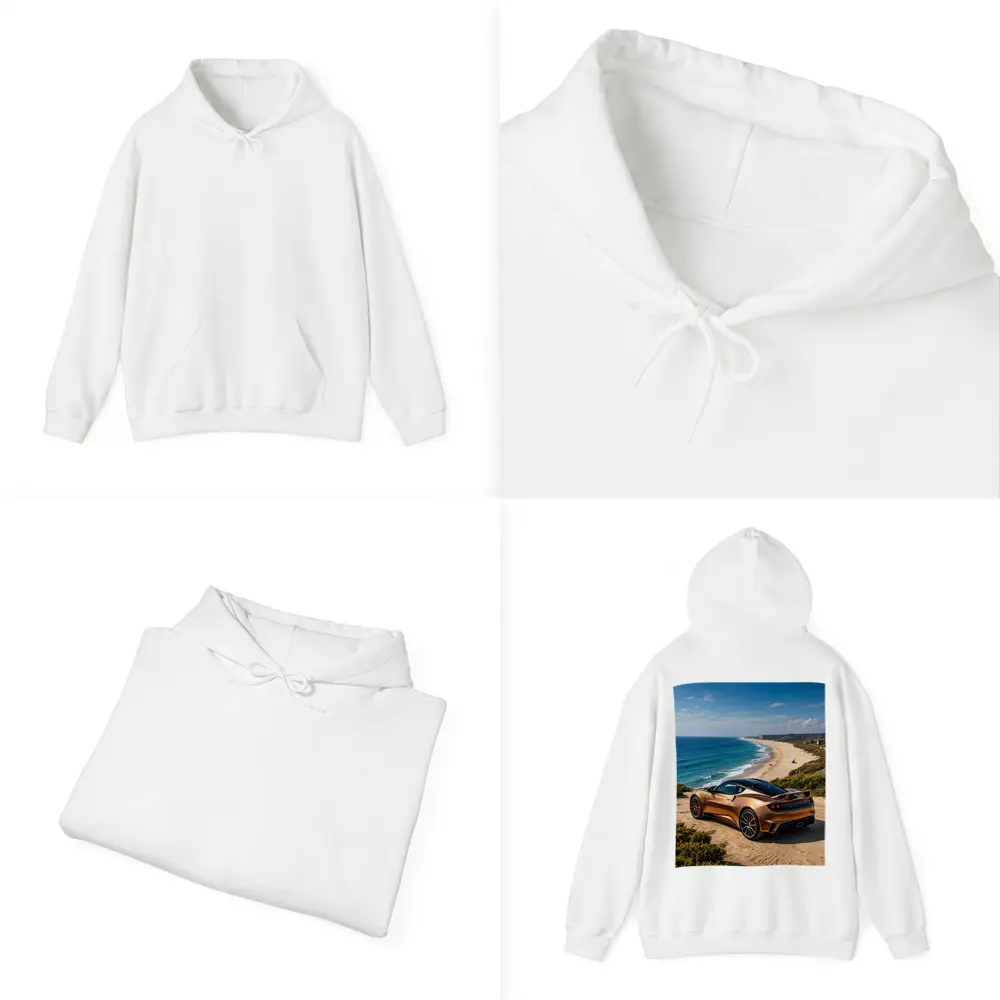 Lotus Emira Bronze Coupe Coastal Beach View – Hoodies