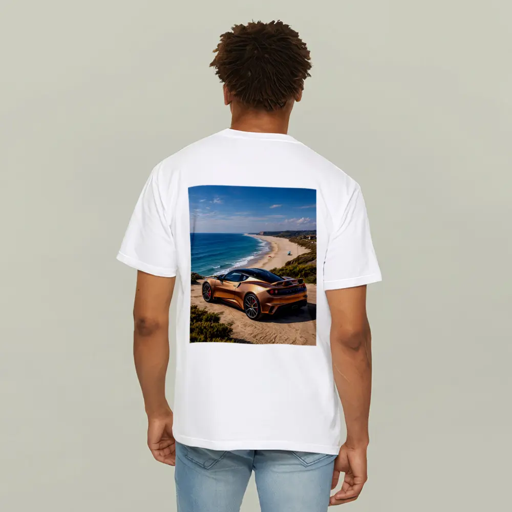 Lotus Emira Bronze Coupe Coastal Beach View – T-Shirts
