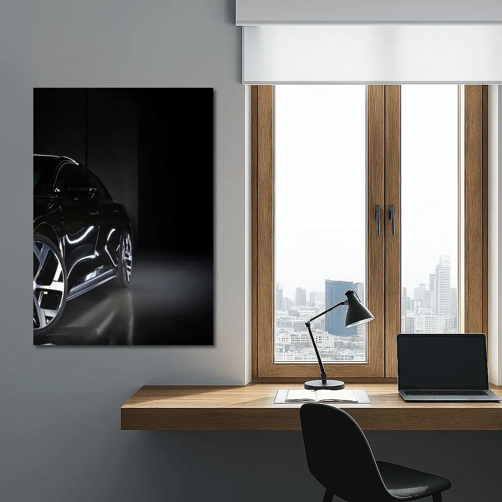 Lucid Air Dark Studio Black Car – Wall Art