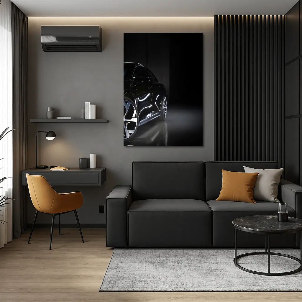 Lucid Air Dark Studio Black Car – Wall Art