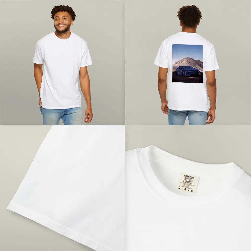 Lucid Air Sedan Desert Mountain Backdrop – T-Shirts