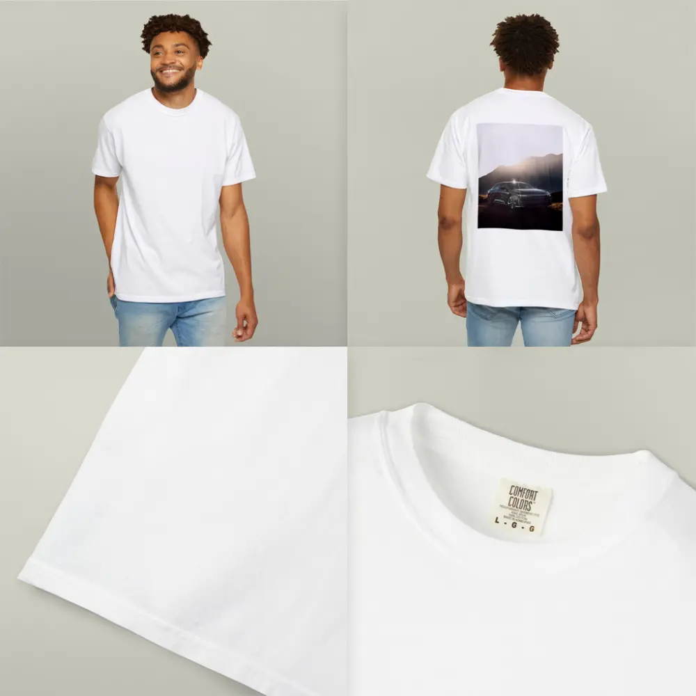 Lucid Air Sedan Sun Flare Mountain Backdrop – T-Shirts