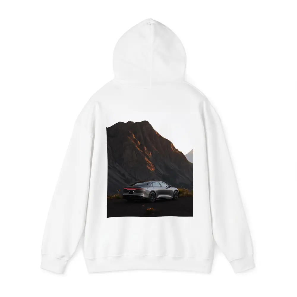 Lucid Air Silver Sedan Mountain Dusk – Hoodies