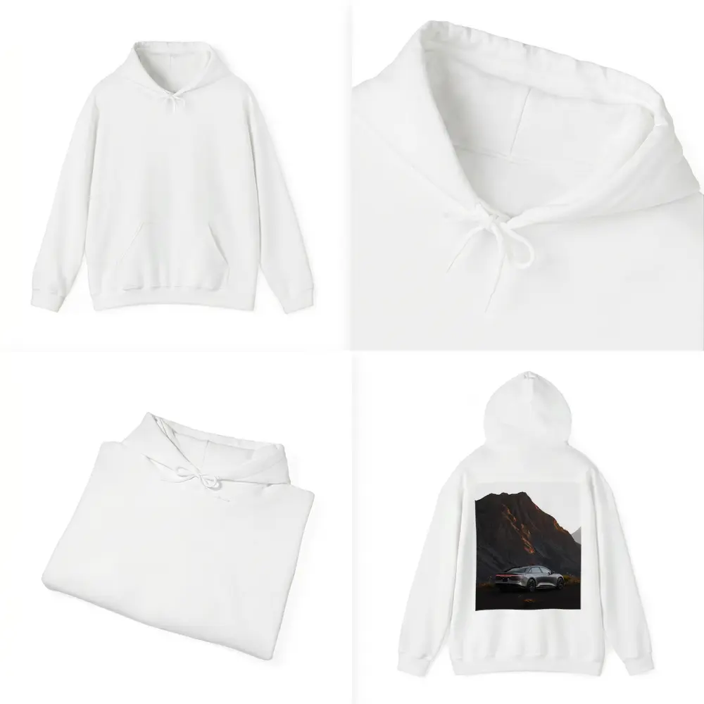 Lucid Air Silver Sedan Mountain Dusk – Hoodies