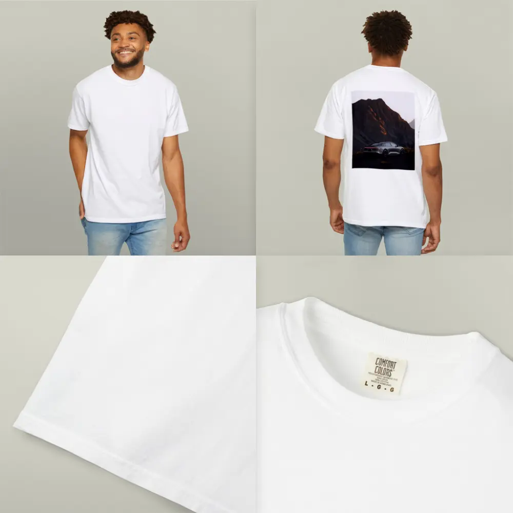 Lucid Air Silver Sedan Mountain Dusk – T-Shirts