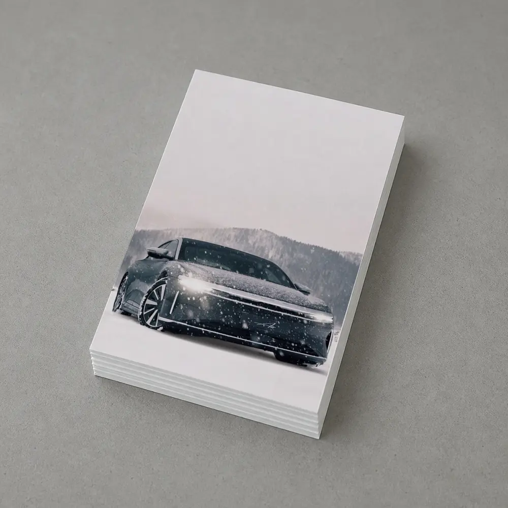 Lucid Air Electric Sedan In Snowy Landscape – Postcards