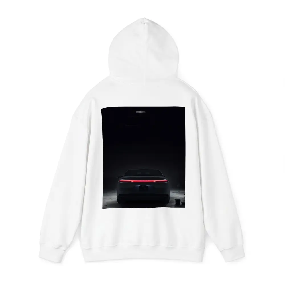 Lucid Air Rear Dark Garage Night – Hoodies