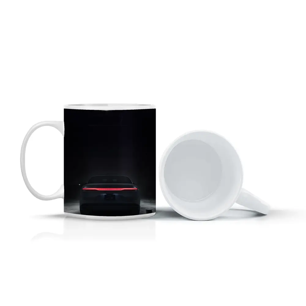 Lucid Air Rear Dark Garage Night – Mugs