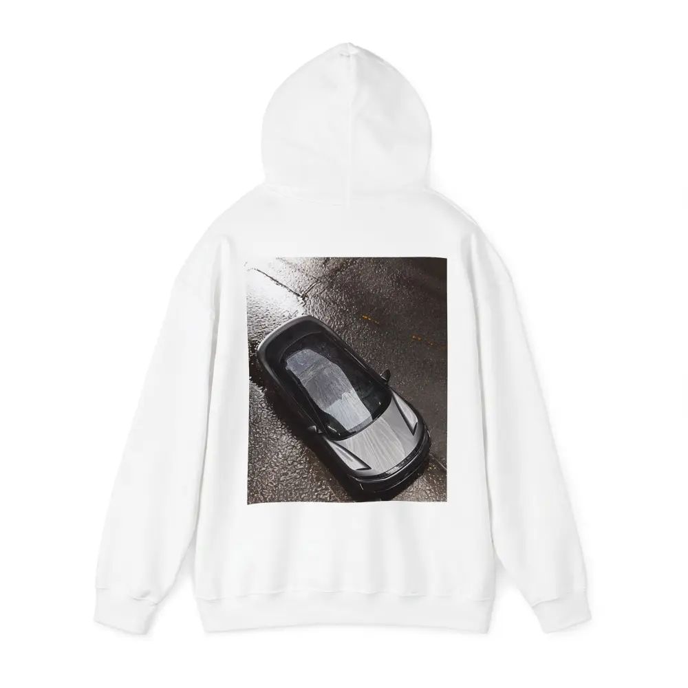Lucid Air Wet Rainy Street Top View – Hoodies