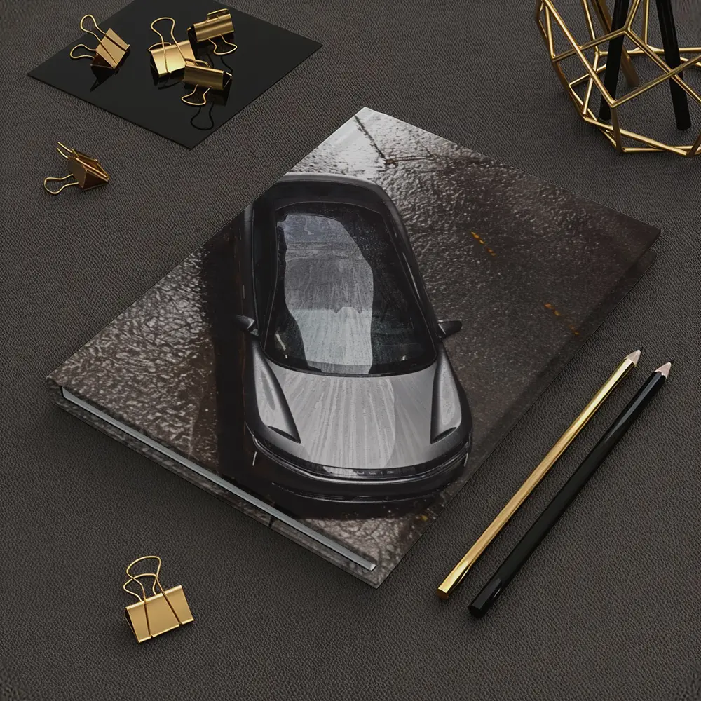 Lucid Air Wet Rainy Street Top View – Notebooks