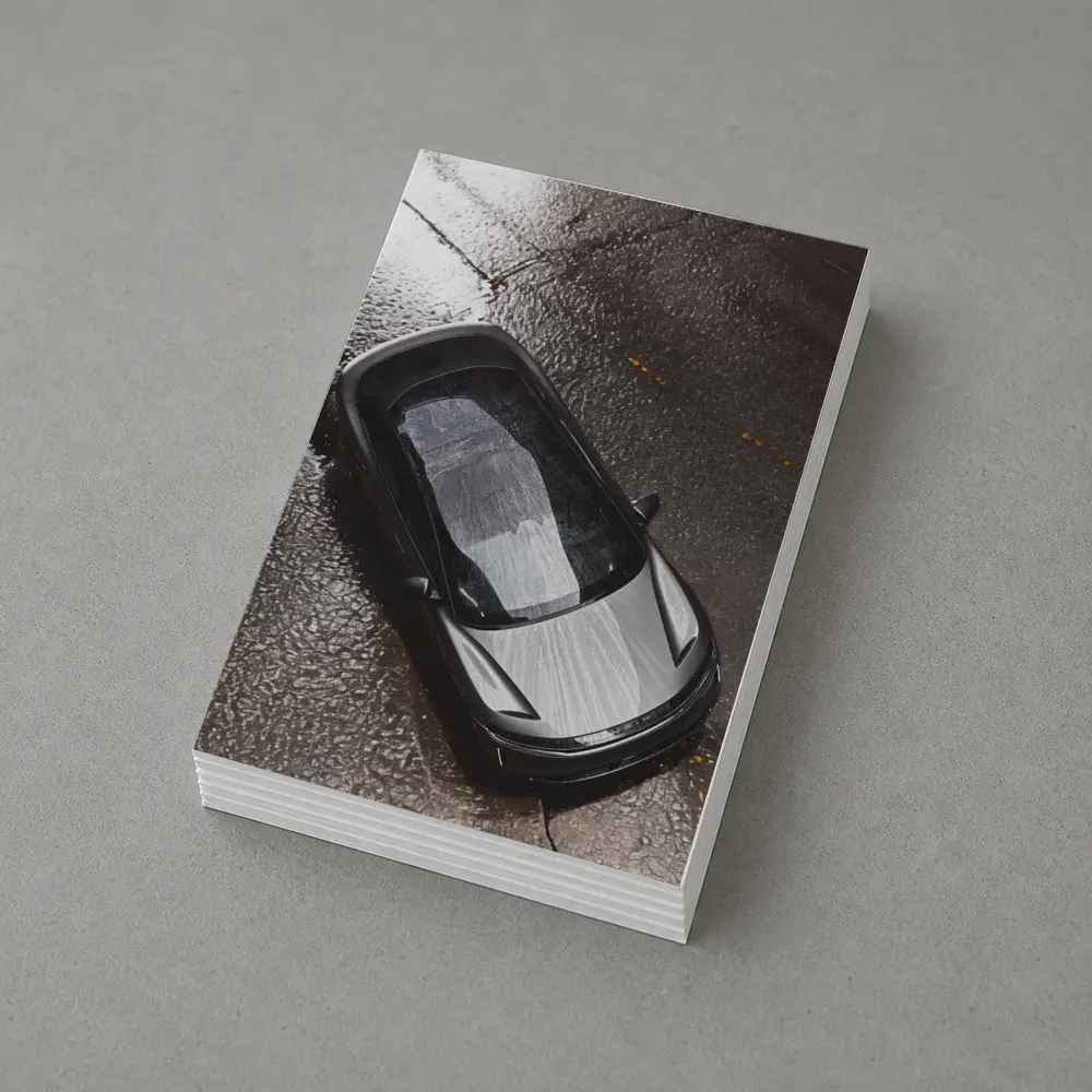 Lucid Air Wet Rainy Street Top View – Postcards