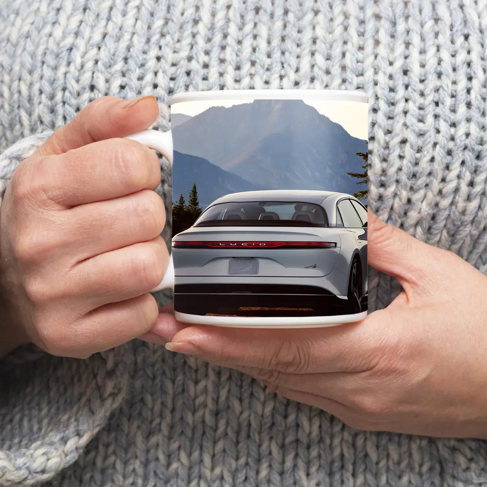 Lucid Air Rear View Mountain Backdrop – Mugs