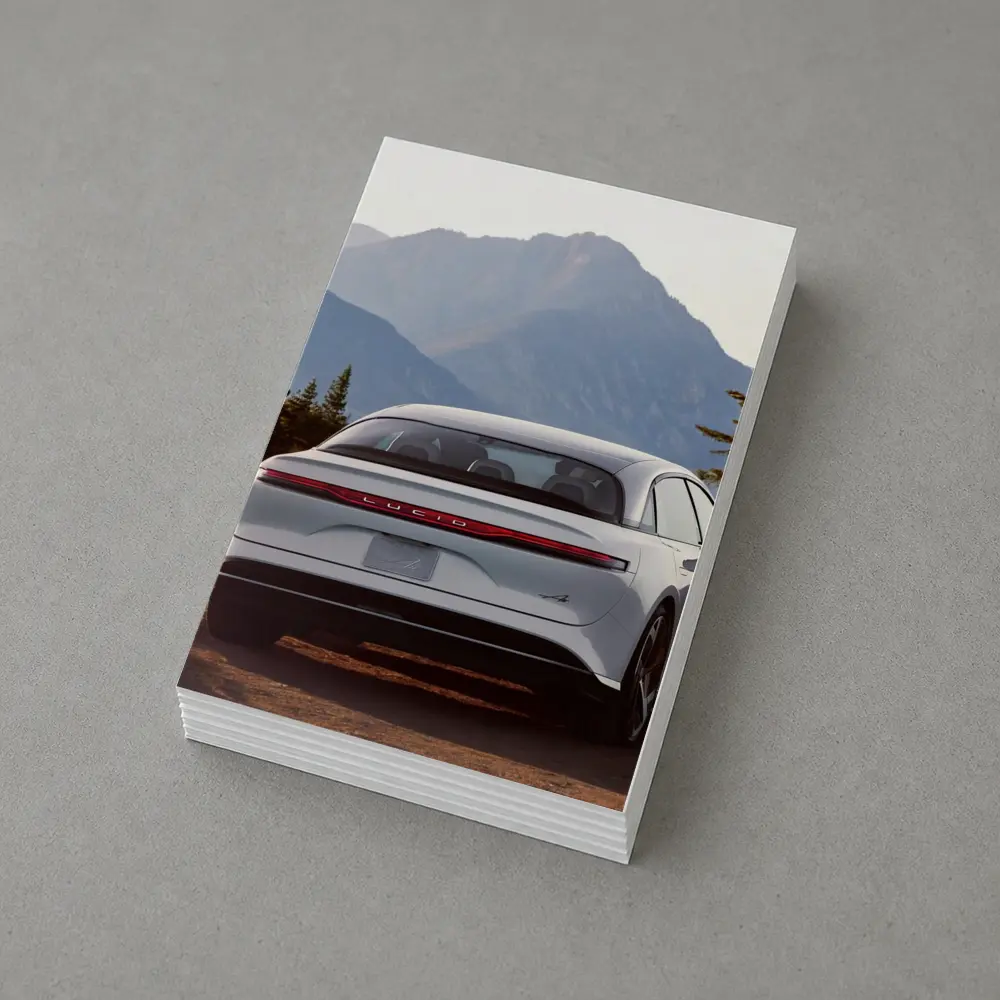 Lucid Air Rear View Mountain Backdrop – Postcards