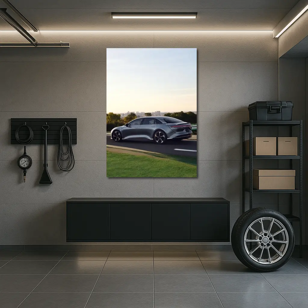 Lucid Air Electric Sedan City Road Drive – Wall Art
