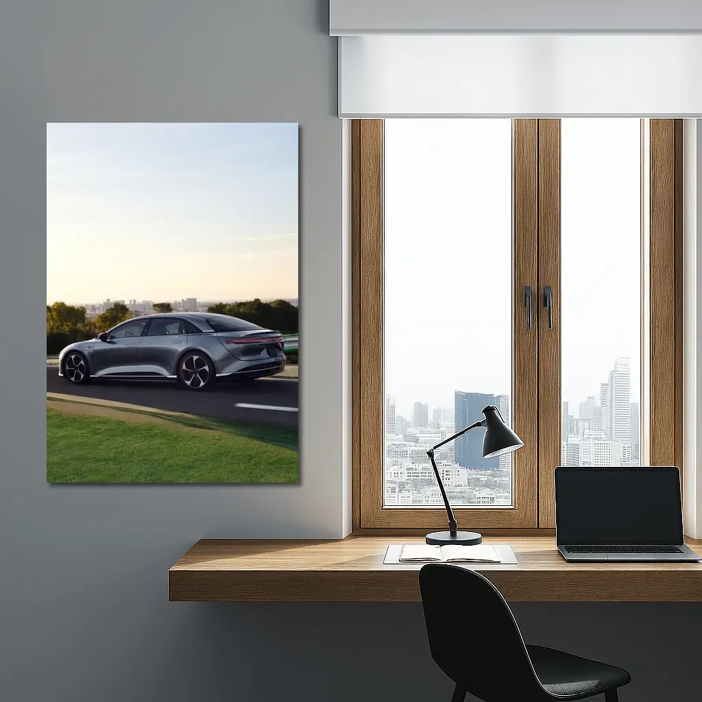 Lucid Air Electric Sedan City Road Drive – Wall Art