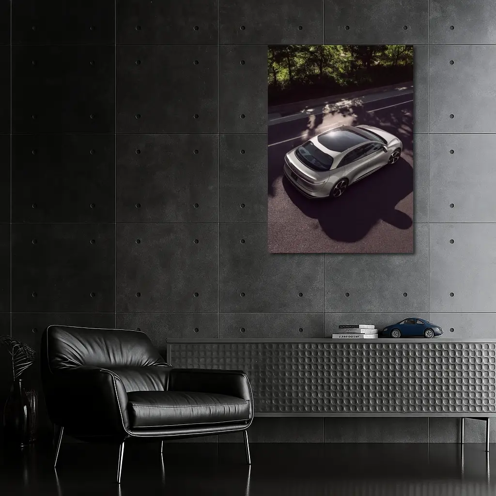 Lucid Air Glass Canopy Road Aerial View – Wall Art