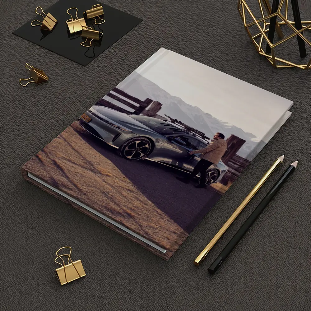 Lucid Air Car Snow Capped Mountain Winter – Notebooks