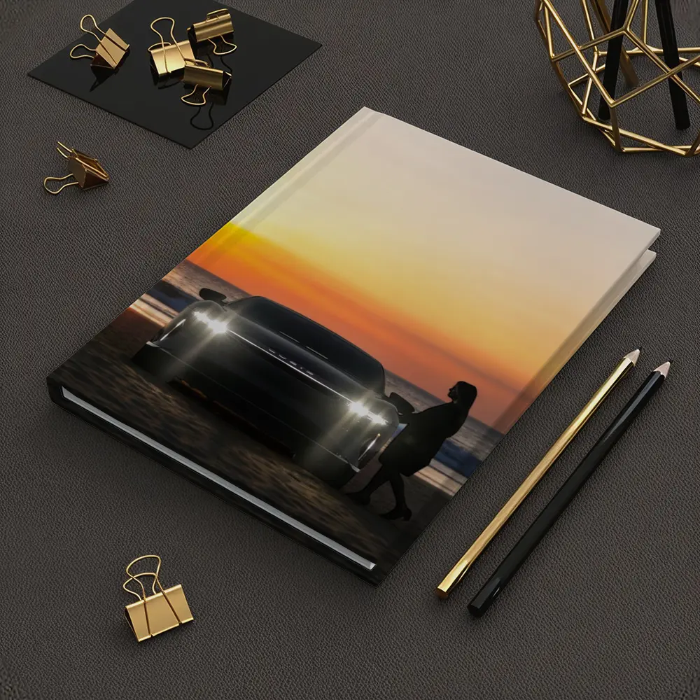Lucid Air Woman Silhouette Beach Sunset – Notebooks