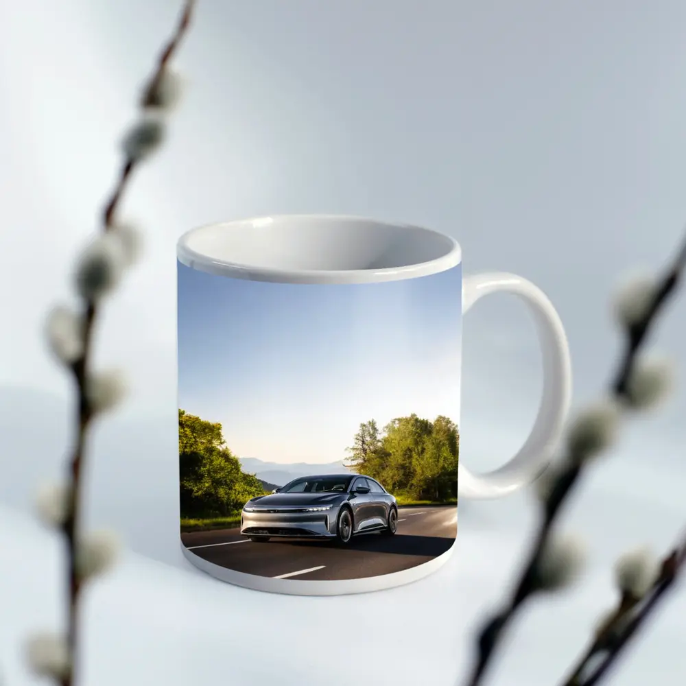 Lucid Air Electric Car Open Road Drive – Mugs