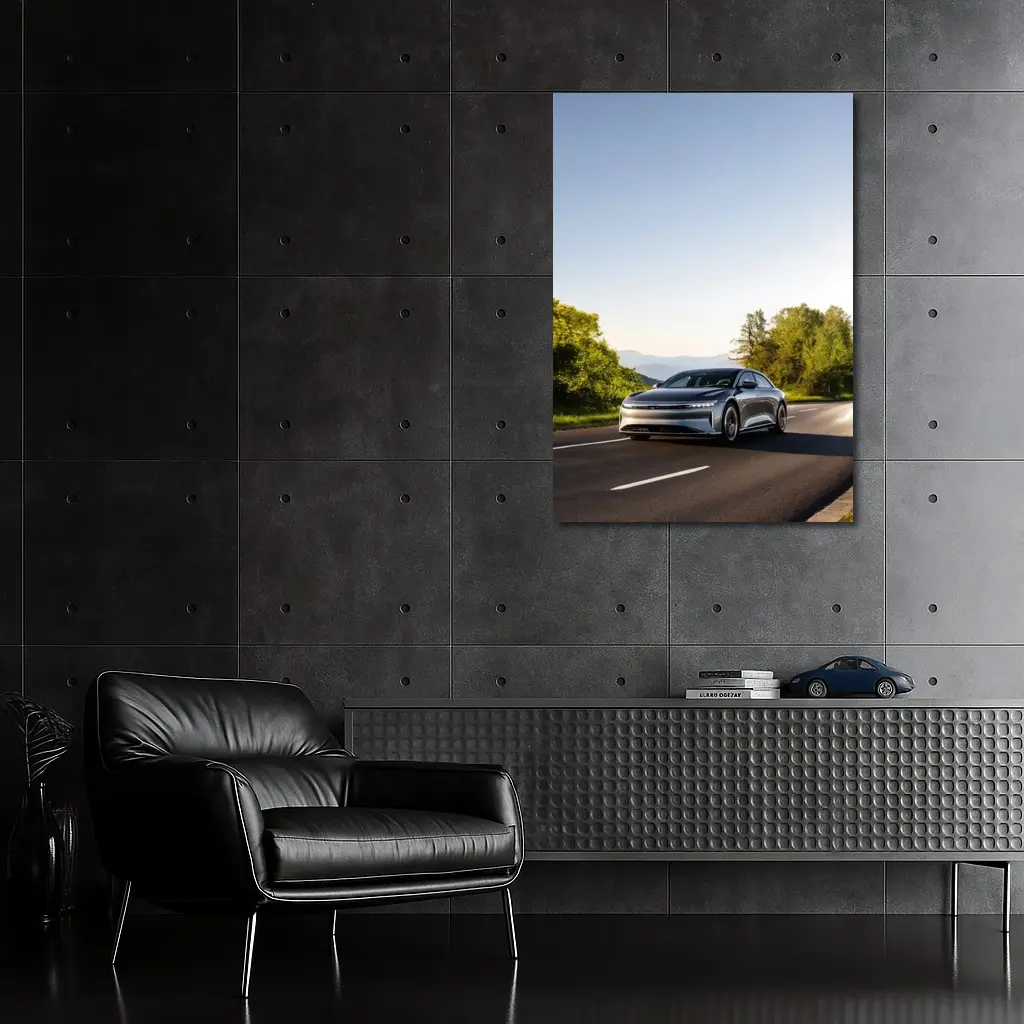 Lucid Air Electric Car Open Road Drive – Wall Art