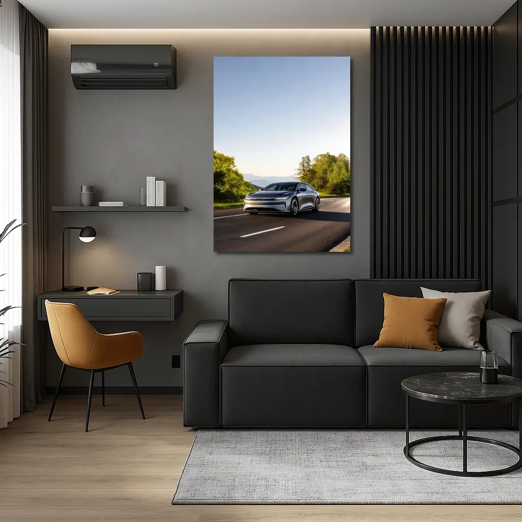 Lucid Air Electric Car Open Road Drive – Wall Art