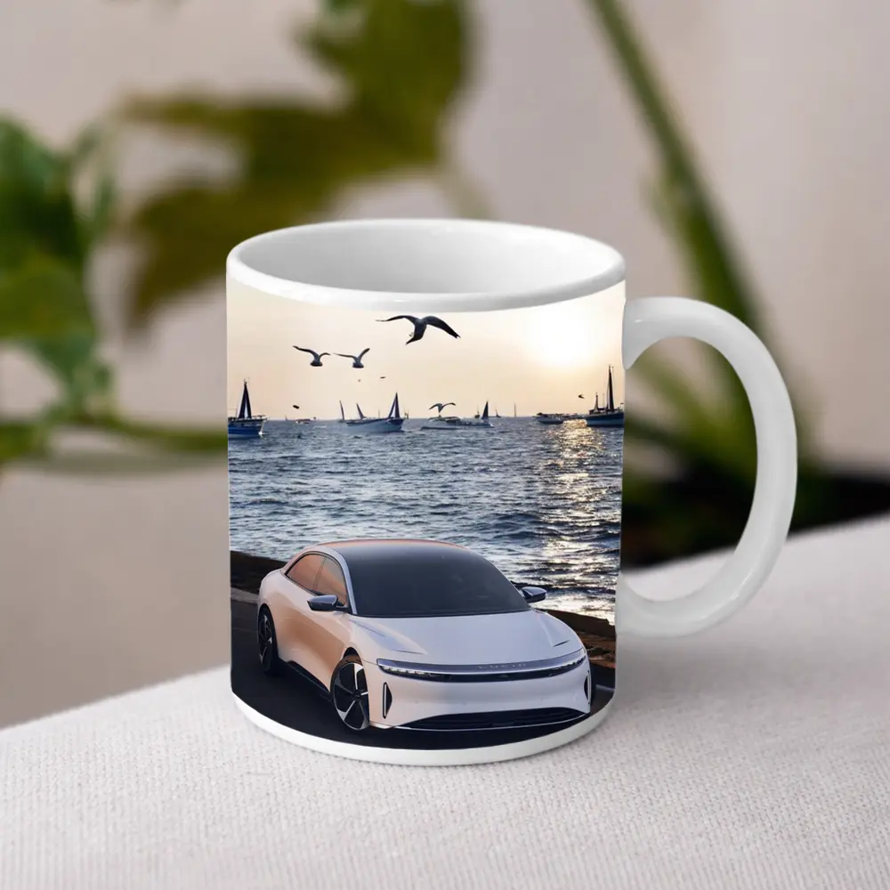 Lucid Air Grand Touring White Coastal Sunset – Mugs