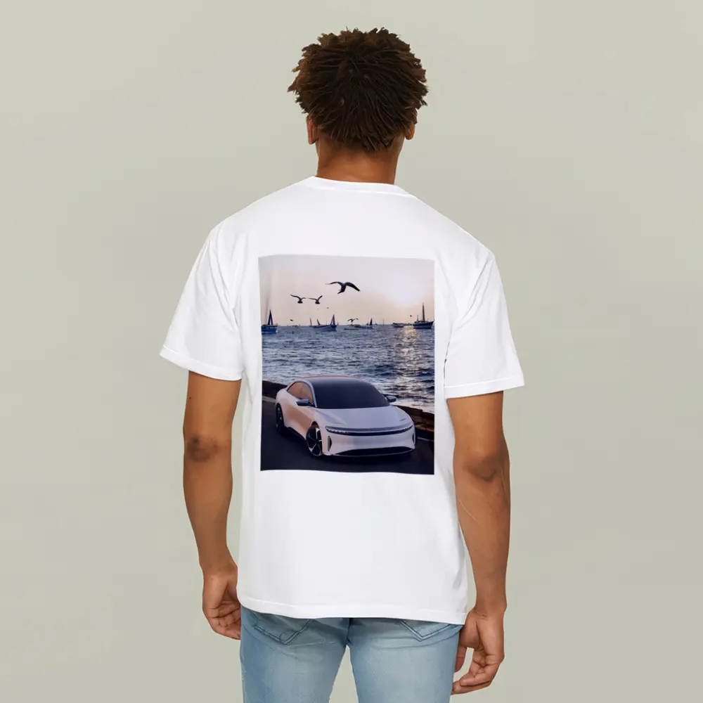 Lucid Air Grand Touring White Coastal Sunset – T-Shirts