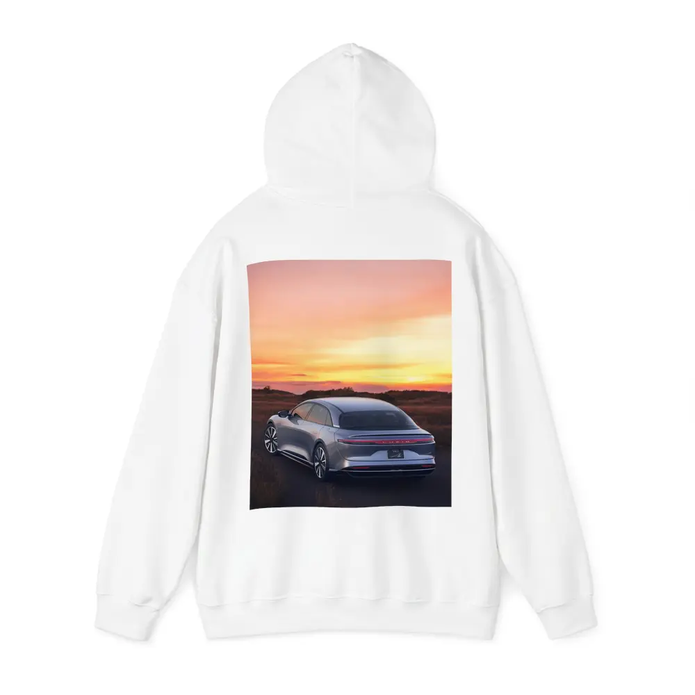 Lucid Air Grand Touring Glowing Sunset Sky – Hoodies