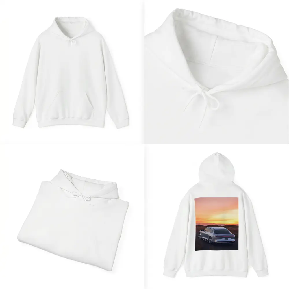 Lucid Air Grand Touring Glowing Sunset Sky – Hoodies