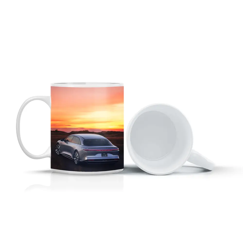 Lucid Air Grand Touring Glowing Sunset Sky – Mugs