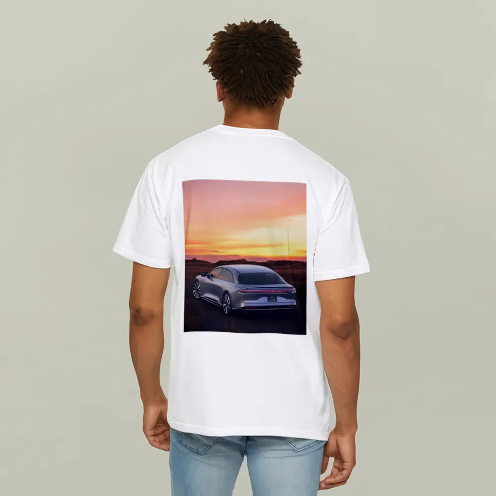 Lucid Air Grand Touring Glowing Sunset Sky – T-Shirts