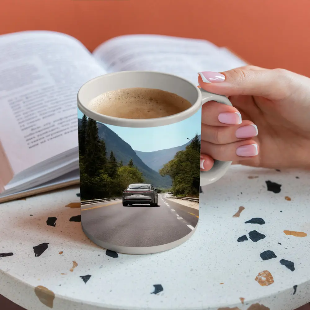 Lucid Air Sedan Mountain Highway Road – Mugs