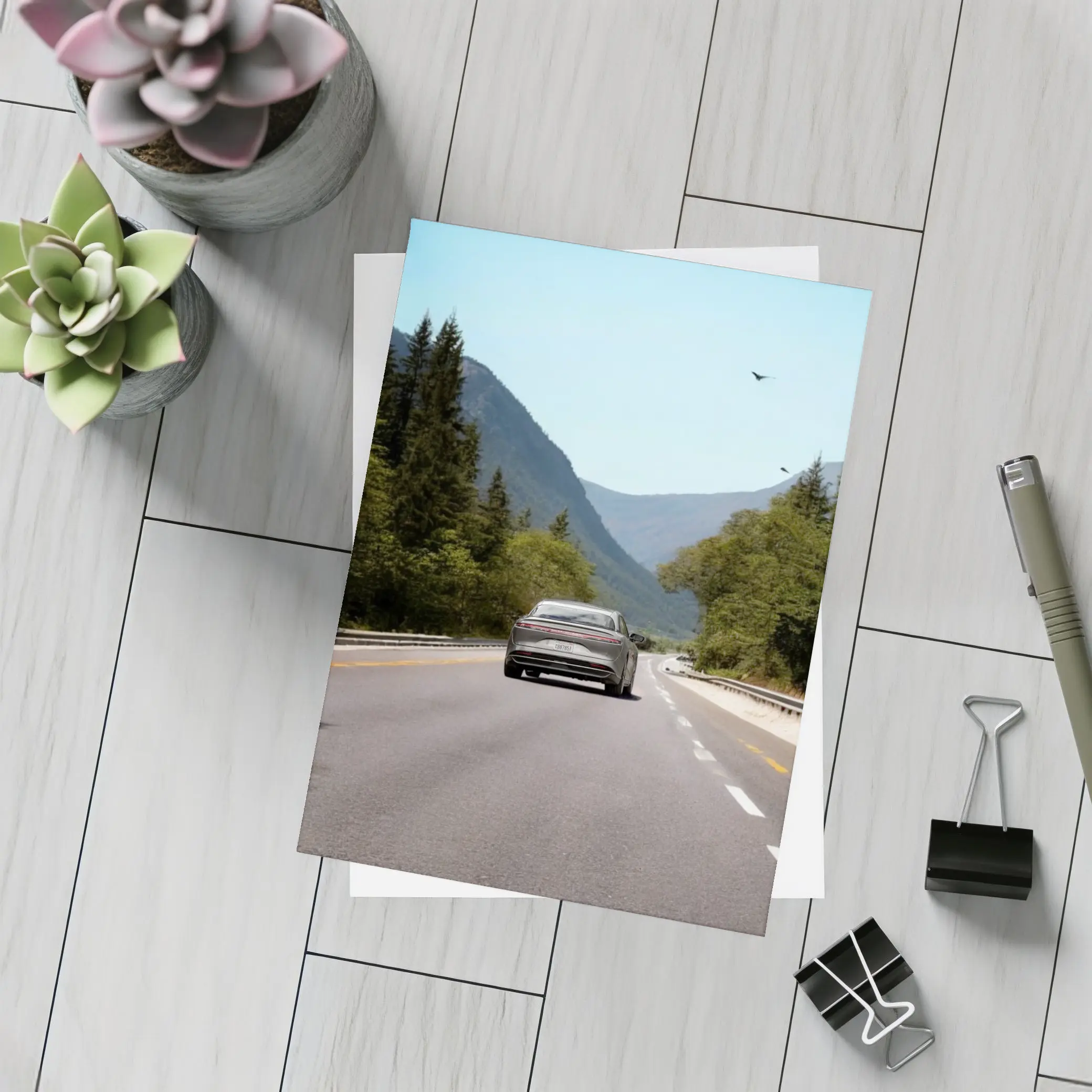 Lucid Air Sedan Mountain Highway Road – Postcards