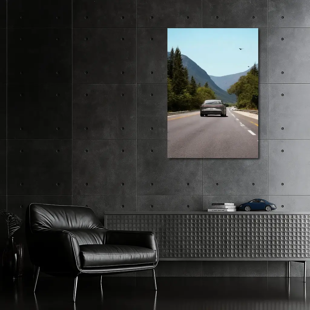 Lucid Air Sedan Mountain Highway Road – Wall Art