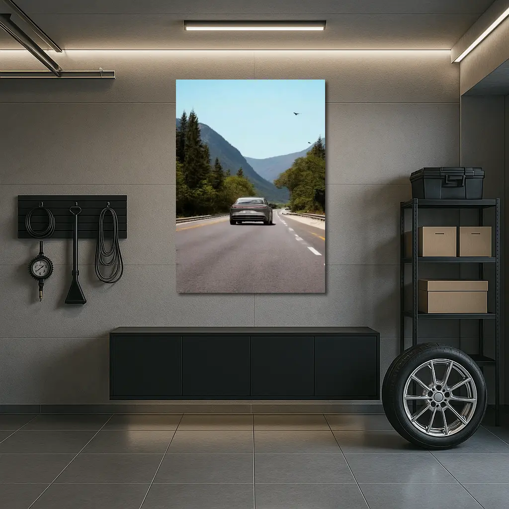Lucid Air Sedan Mountain Highway Road – Wall Art