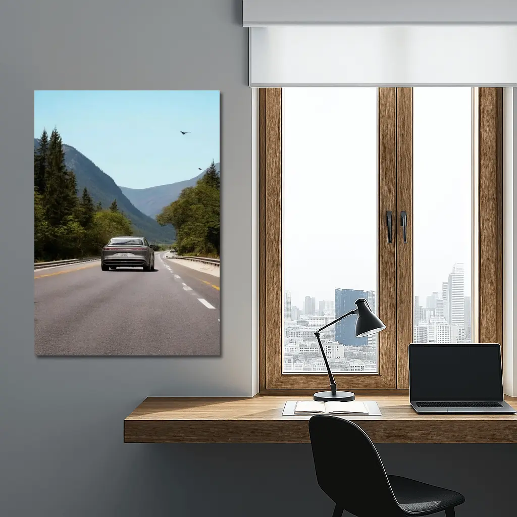 Lucid Air Sedan Mountain Highway Road – Wall Art