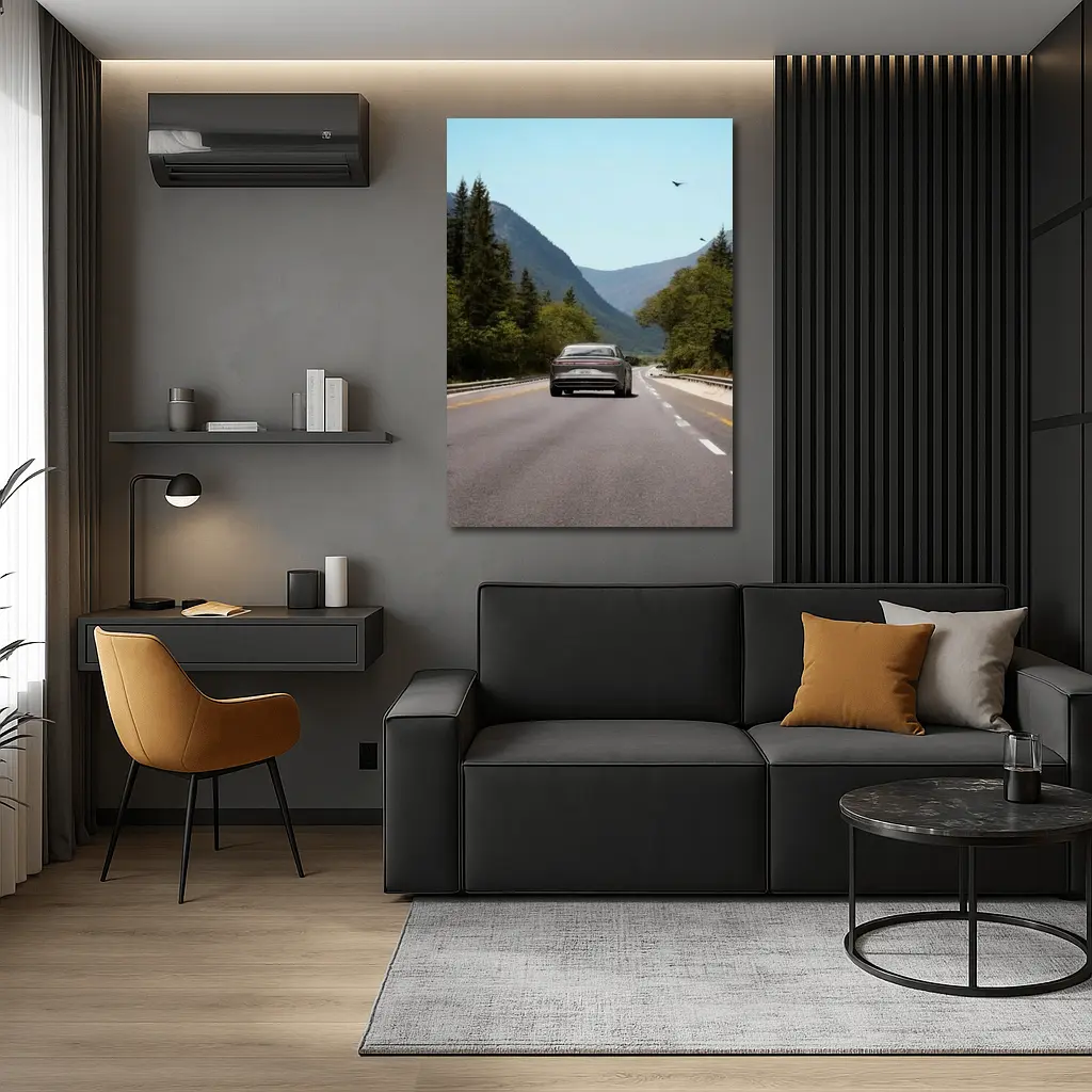 Lucid Air Sedan Mountain Highway Road – Wall Art