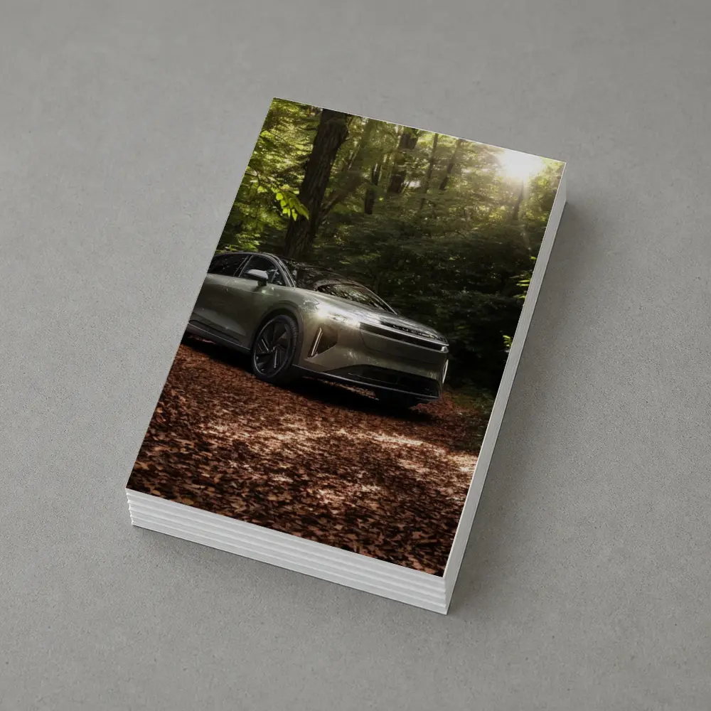 Lucid Gravity SUV Parked In Forest – Postcards