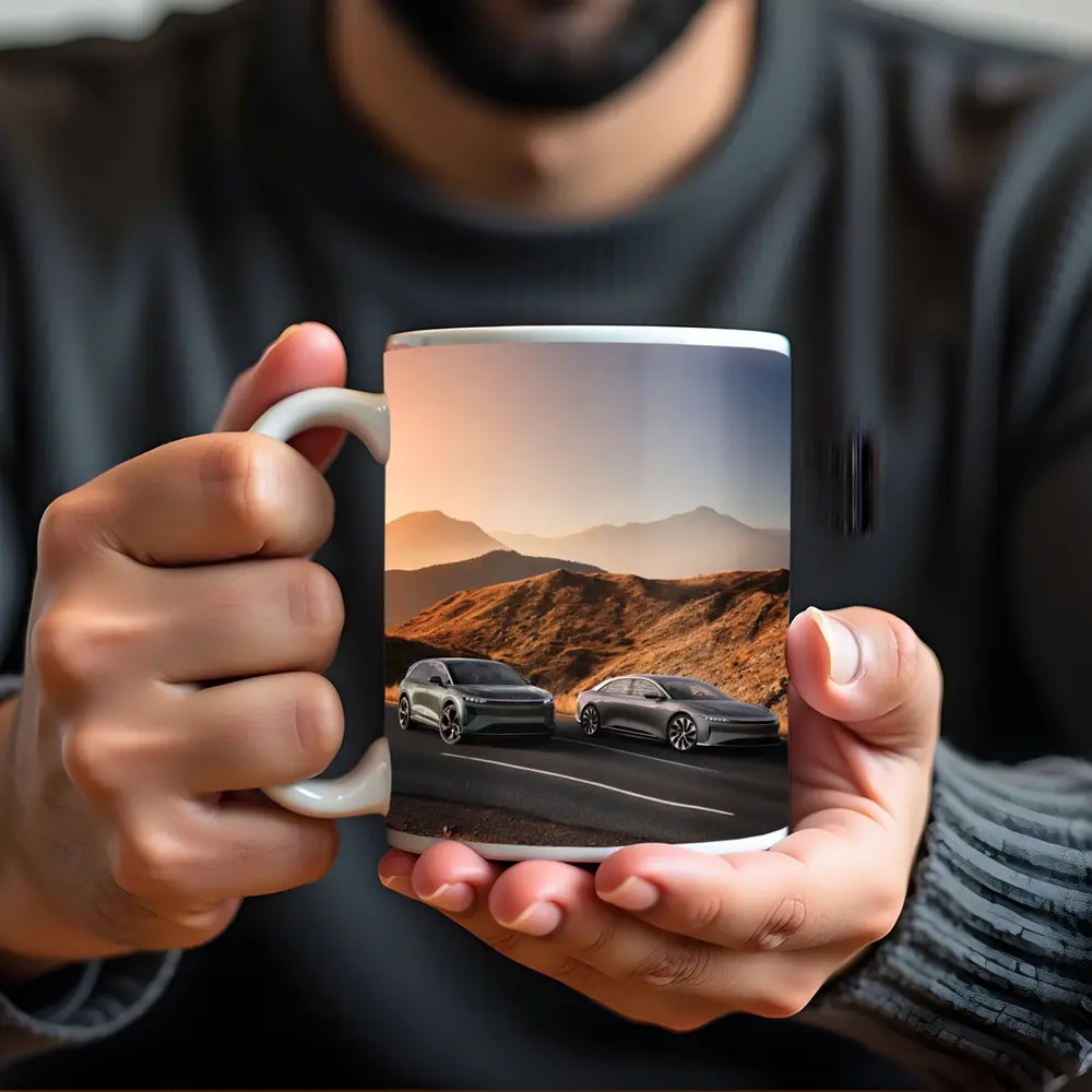 Lucid Air Gravity Duo Mountain Road Sunset – Mugs