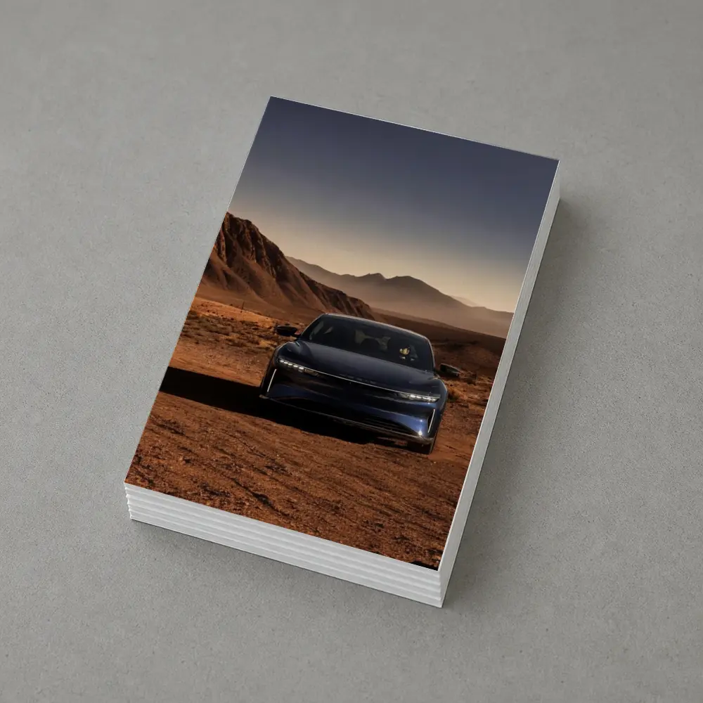 Lucid Air Blue Desert Mountains Background – Postcards
