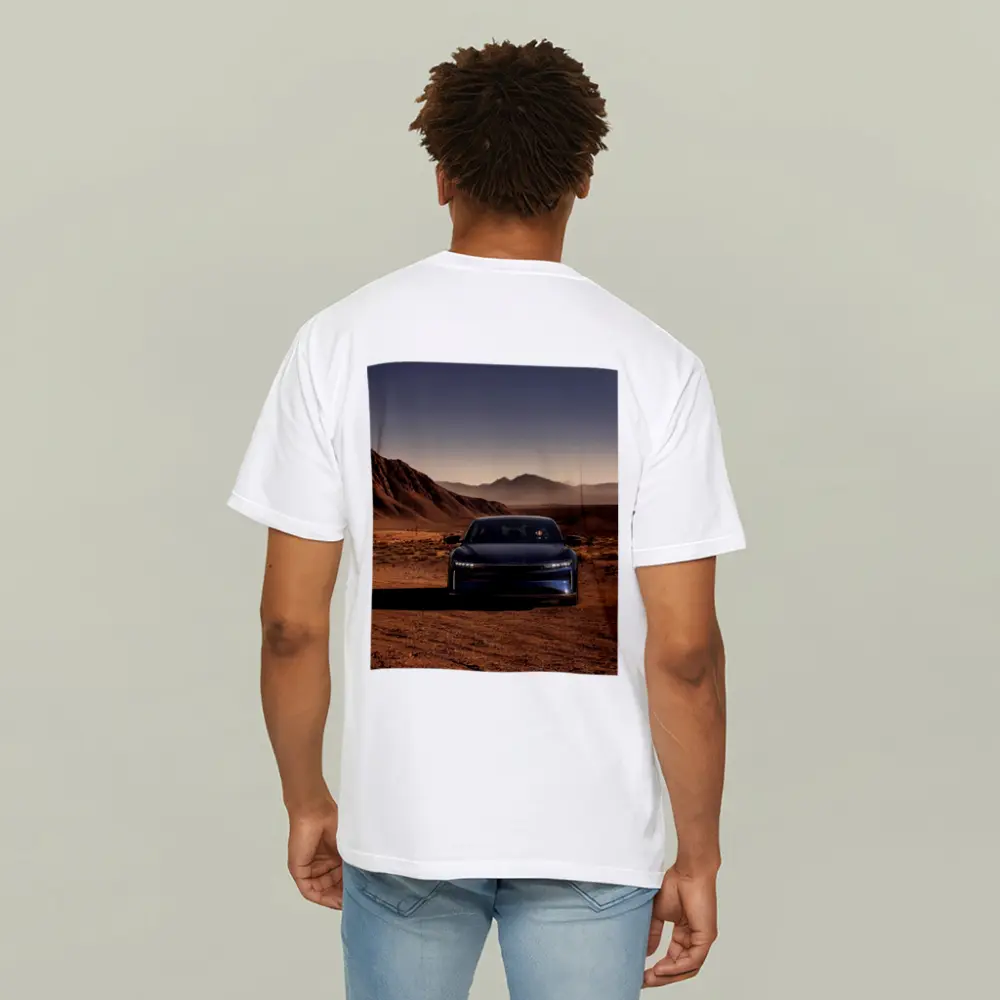 Lucid Air Blue Desert Mountains Background – T-Shirts